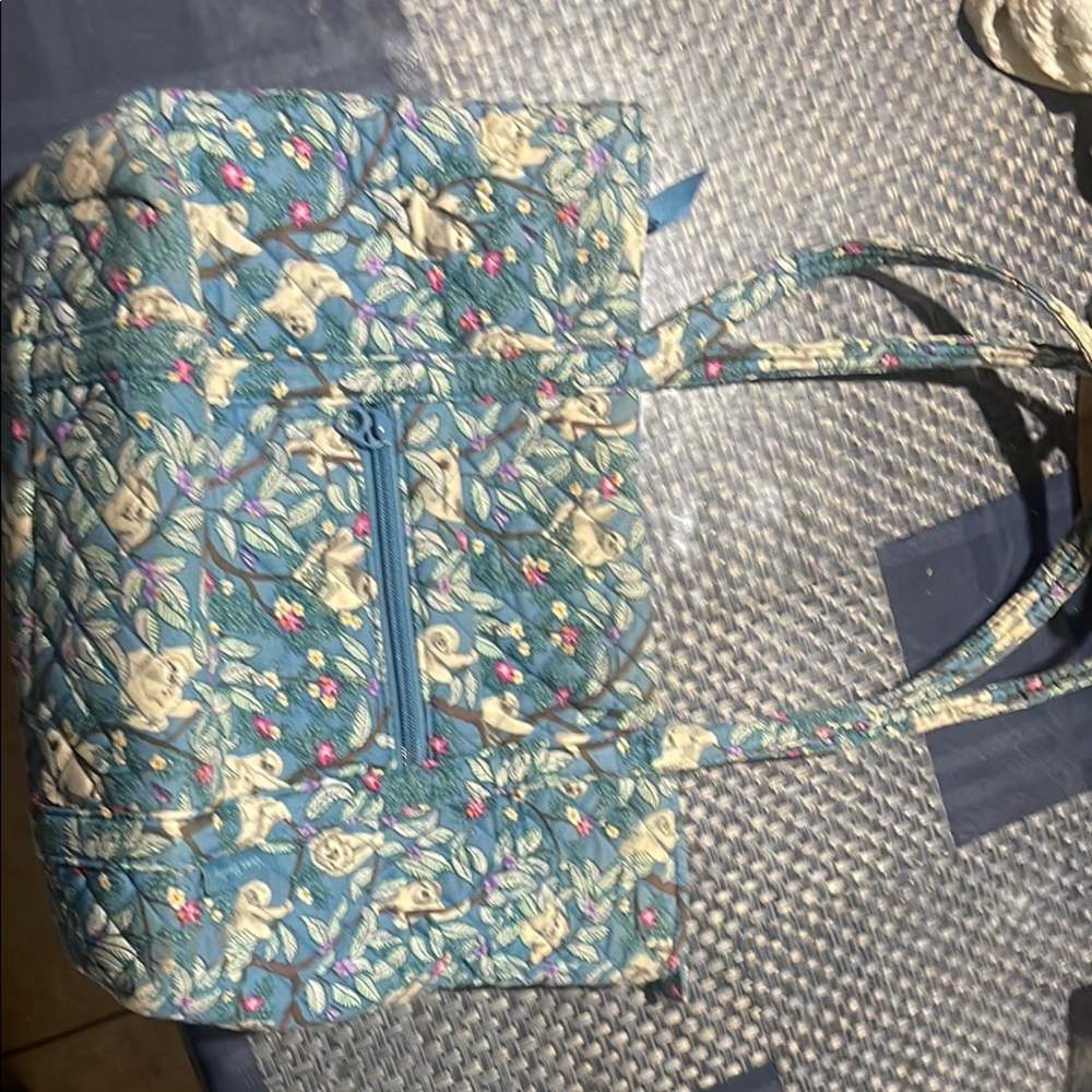 Floral Blue Tote Bag